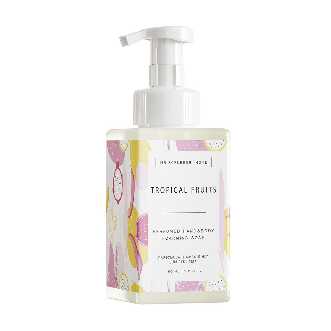 Парфумоване мило-пінка для рук і тіла Mr.Scrubber Tropical Fruits Perfumed Hand&amp;Body Foarming Soap, 450 мл